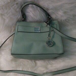 Guess Los Angeles light green handbag purse shoulder bag